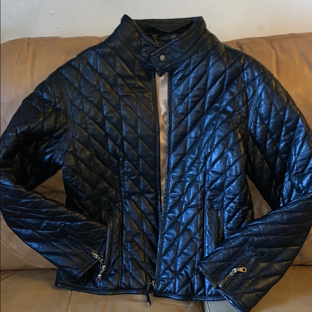 100% Genuine Leather black Motorcycle Jacket